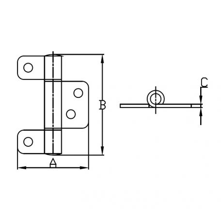Stainless Bi-Fold Door Hinge (Pair)