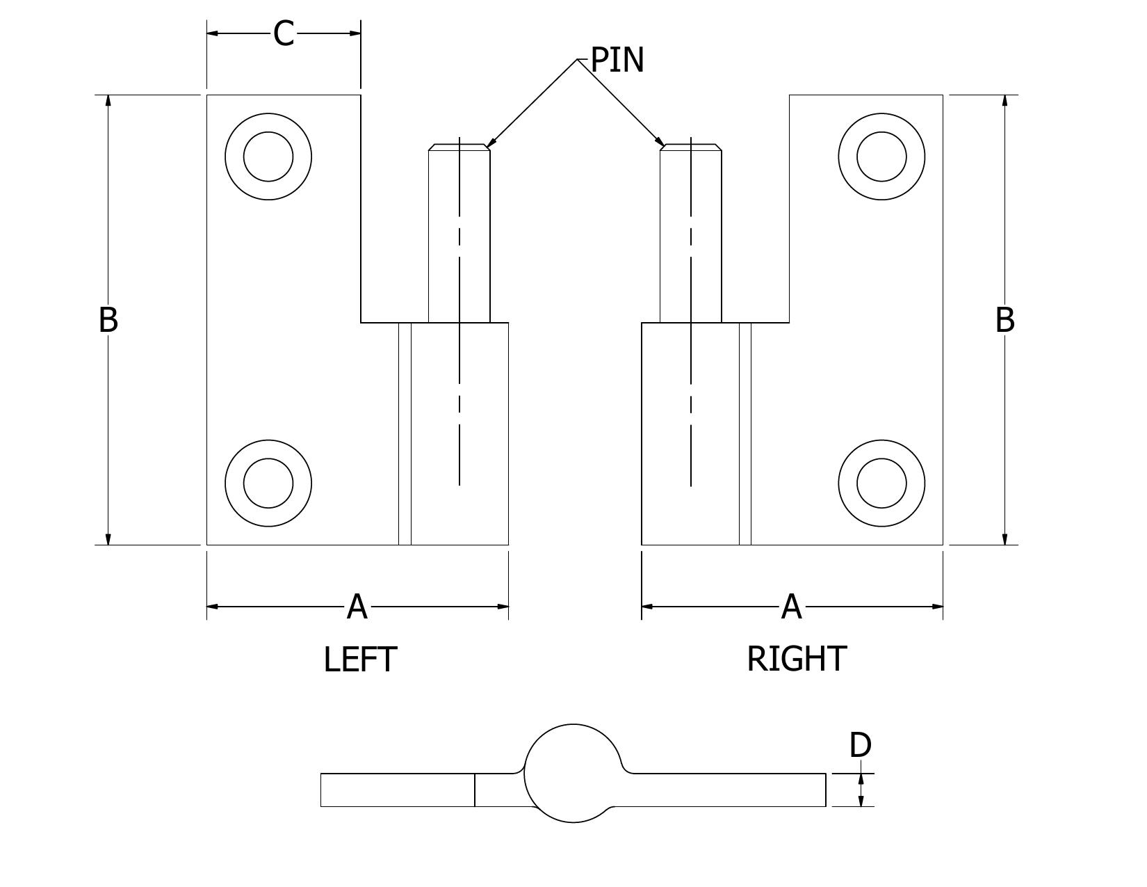 Stainless Steel Small Lift-Off / Take Apart Hinges
