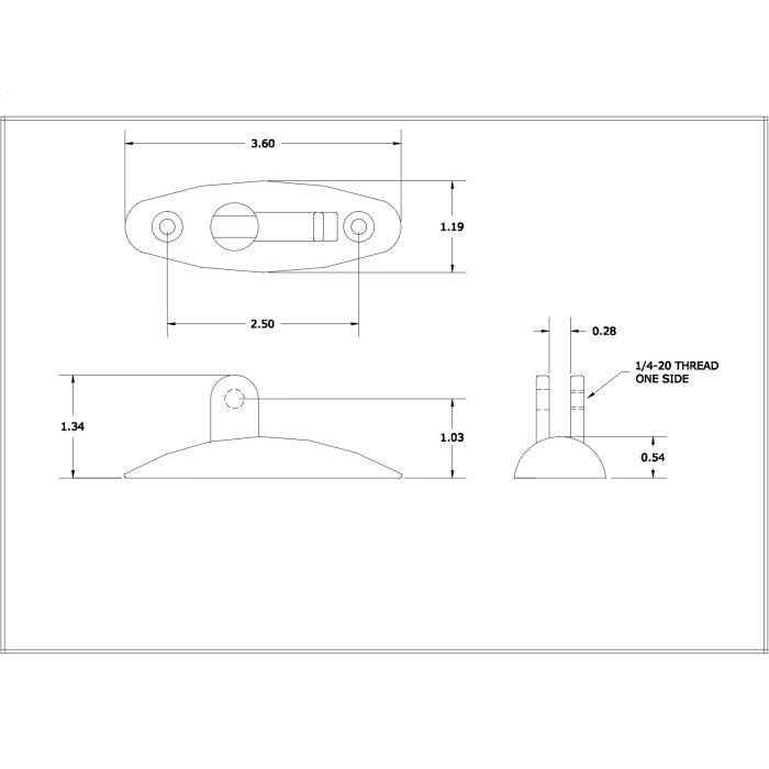Quick Release Bimini Hinges, Surface Mount