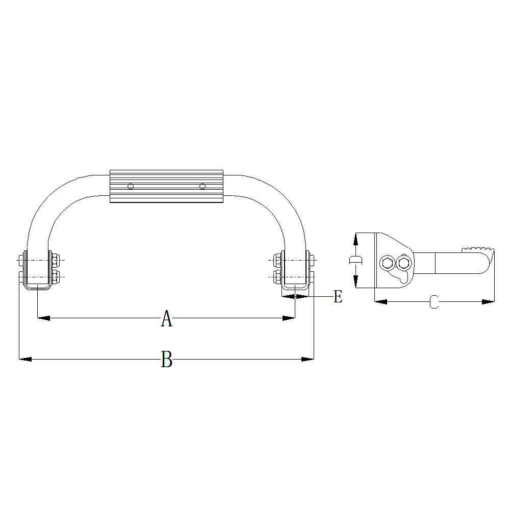 Stainless Steel Folding Footrest