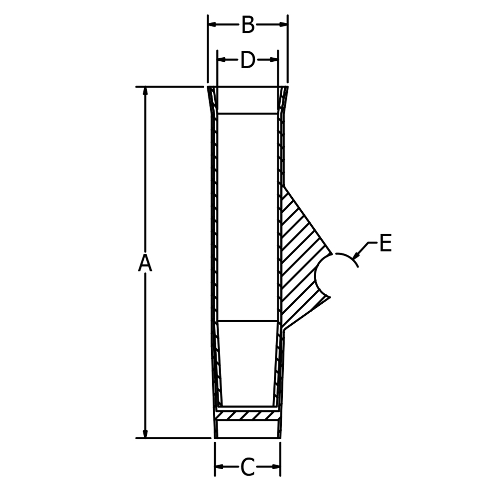 Stainless Weld On Rod Holder With Blade For 1-1/4″ Tubing