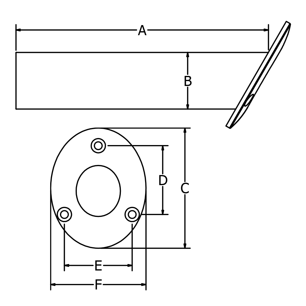 Stainless Steel Rod Holders with Black Liner