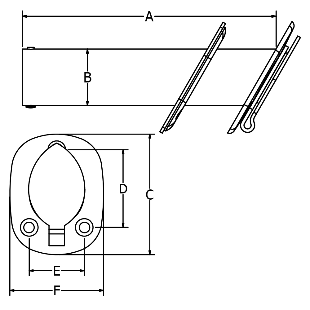 Stainless Steel Rod Holder 30 Degree with Cap