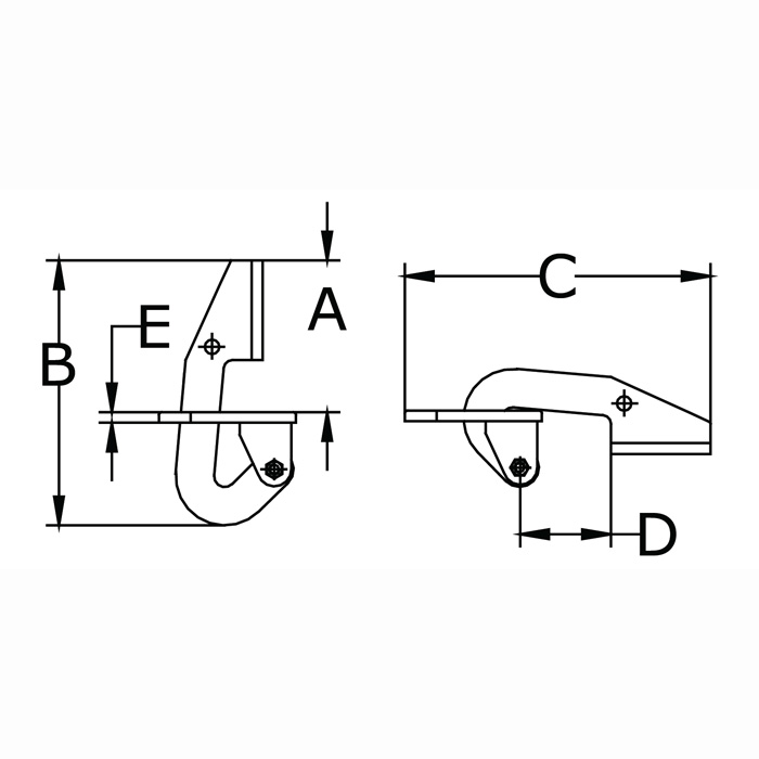 316 Stainless Steel Hidden Engine Hatch Hinge, Long