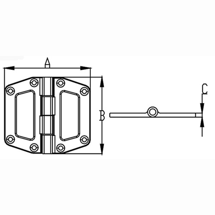 316 Stainless Steel Super Duty Hatch Hinge
