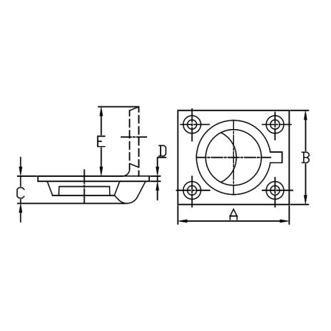 Recessed Hatch Pull Lift Handle Ring