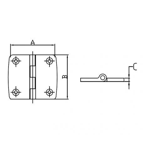 Stainless Steel Butt Hinge 3