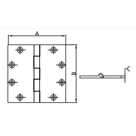 6118S - Stainless Butt Hinge 5