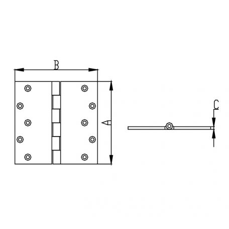 Stainless Heavy Duty Butt Hinge 6