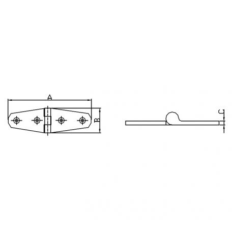 Stainless Steel Strap Hinge 6-1/4