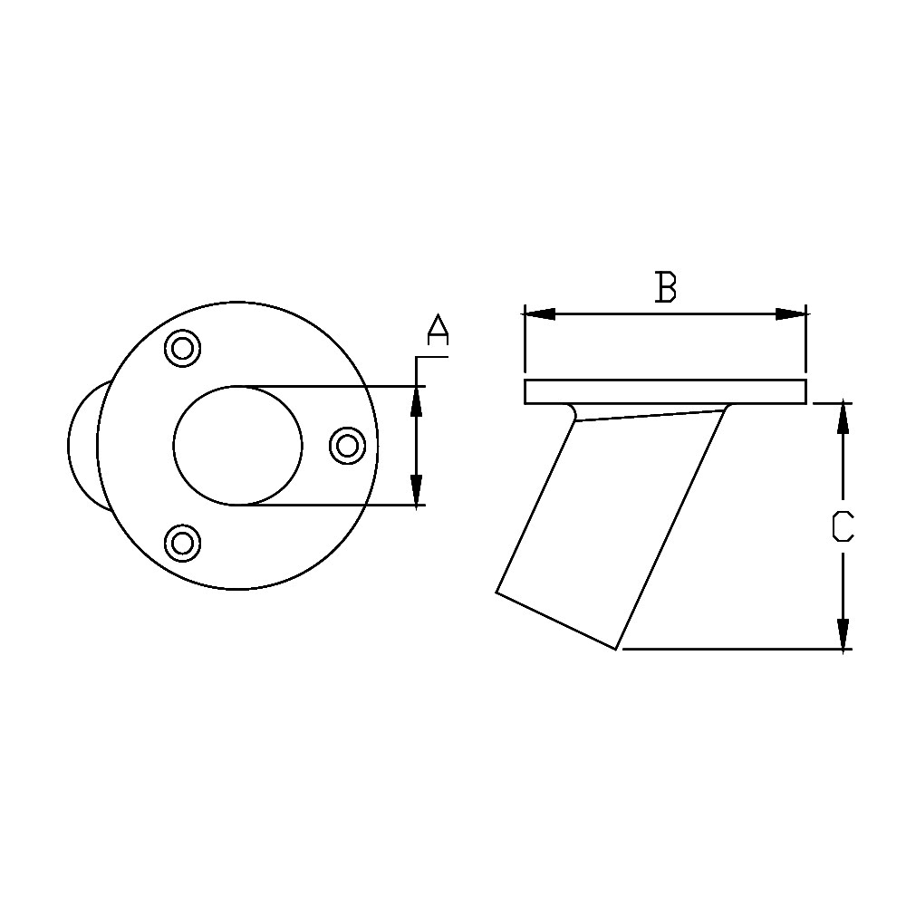 Stainless Flag Pole Socket Flush Mount