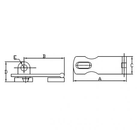 Stainless Flush Swivel Hasp, 3