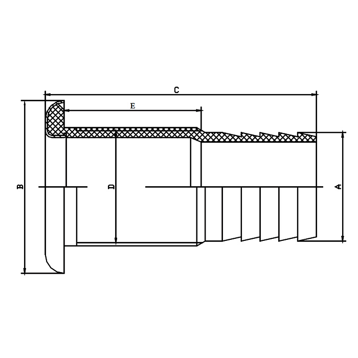Stainless Steel Nylon Thru-Hull with Trim