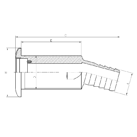 Nylon Thru-Hull with Stainless Steel Trim, 1-1/2
