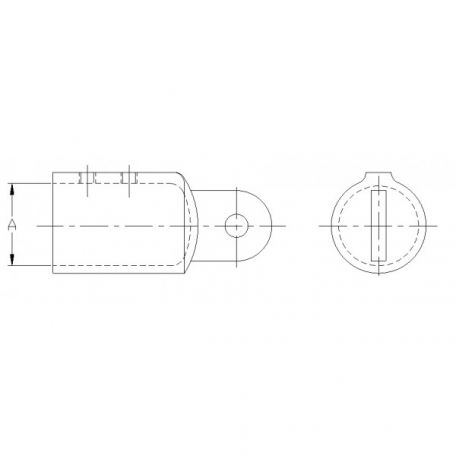 Heavy Duty Top Caps, External Eye Ends with Two Set Screw 