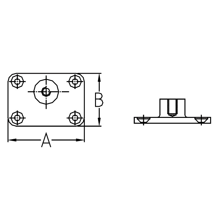 Heavy Duty Side Mount Deck Hinge
