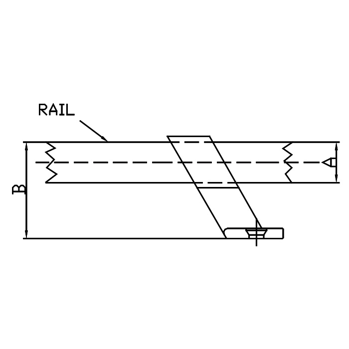 316 Stainless Steel Hand Rail Stanchion, 60 Deg., Ctr., 7/8