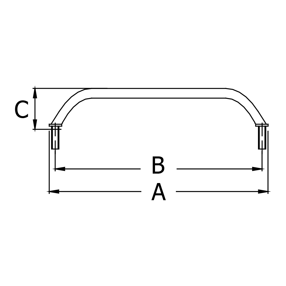 Stainless Boat Grab Rail, 5/8