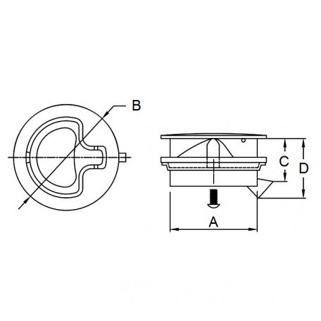 HD 316 SS Cast Round Slam Latch