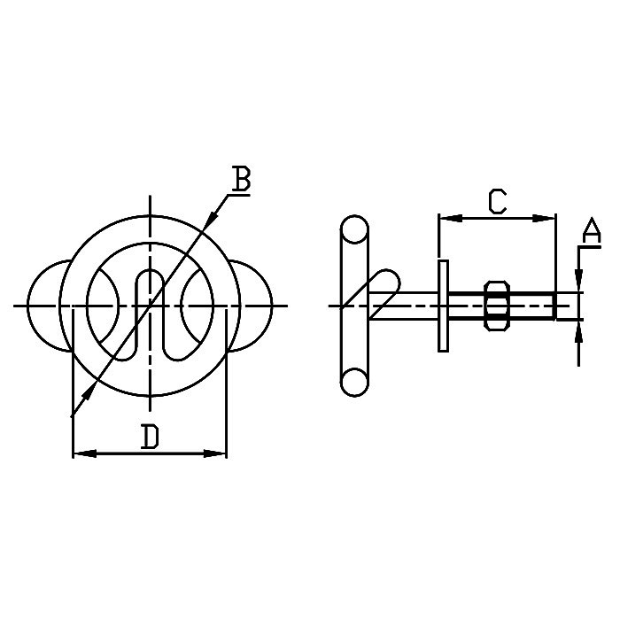 Stainless Steel Transom Mount Ski Tow