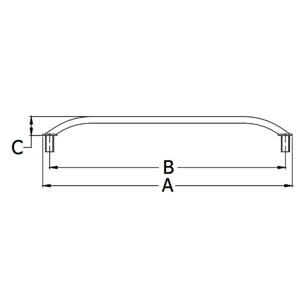 Oval Grab Rail with Stud, 1