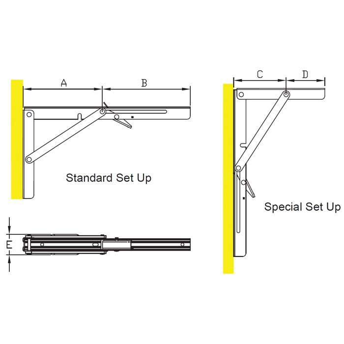 Stainless Steel Folding Swim Platform Bracket