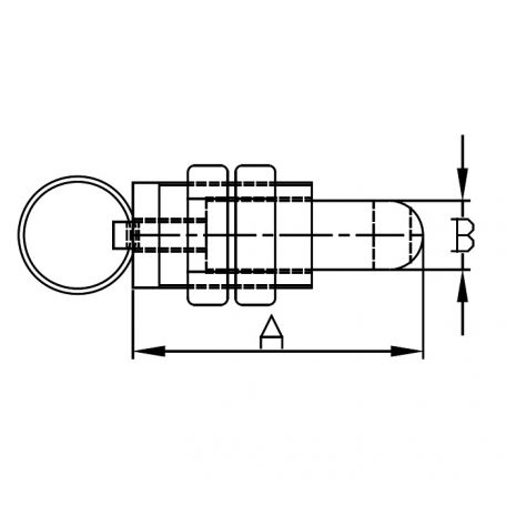 Stainless Hatch Lock Fastener, 2-1/4