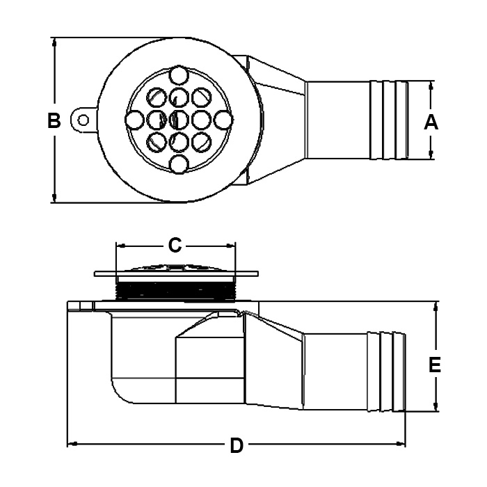 Deck Drain 1-1/2