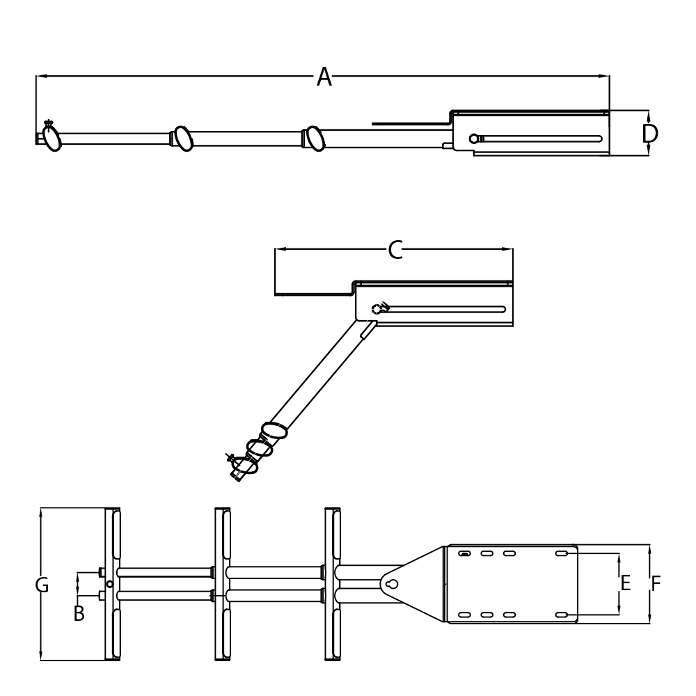 Under Platform Telescoping Dive Ladder