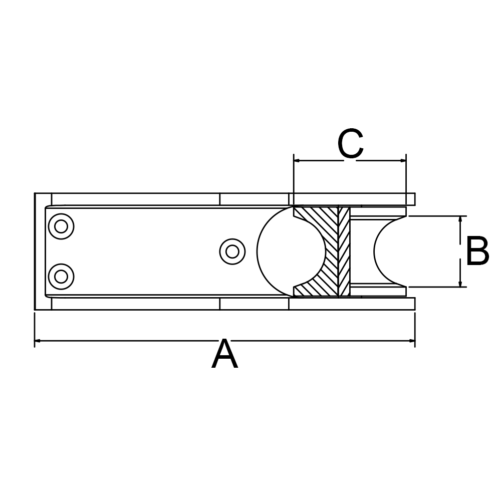 Stainless Bow Roller with Stainless Wheel, 7-7/8