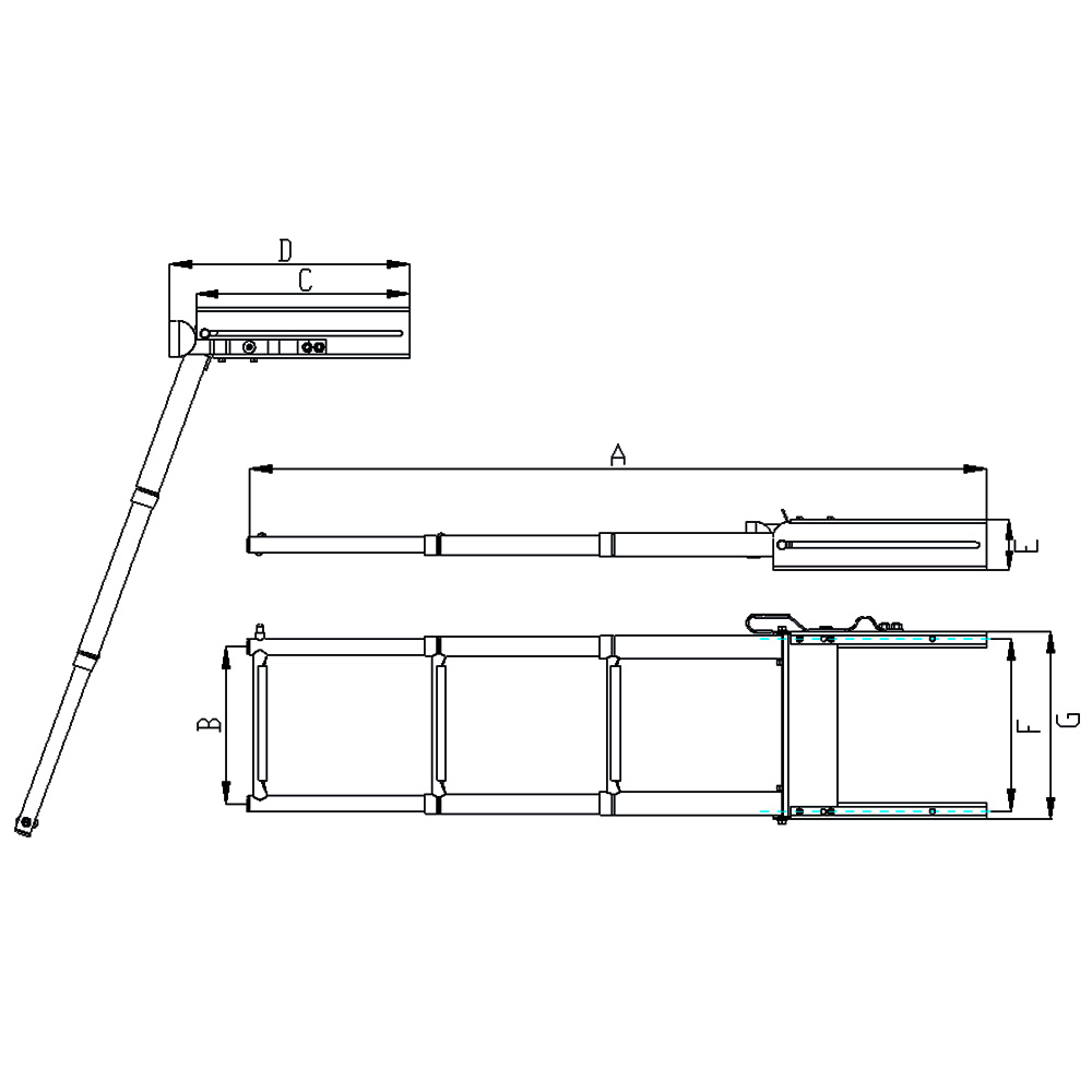 Quick Release Under Platform Telescoping Ladder