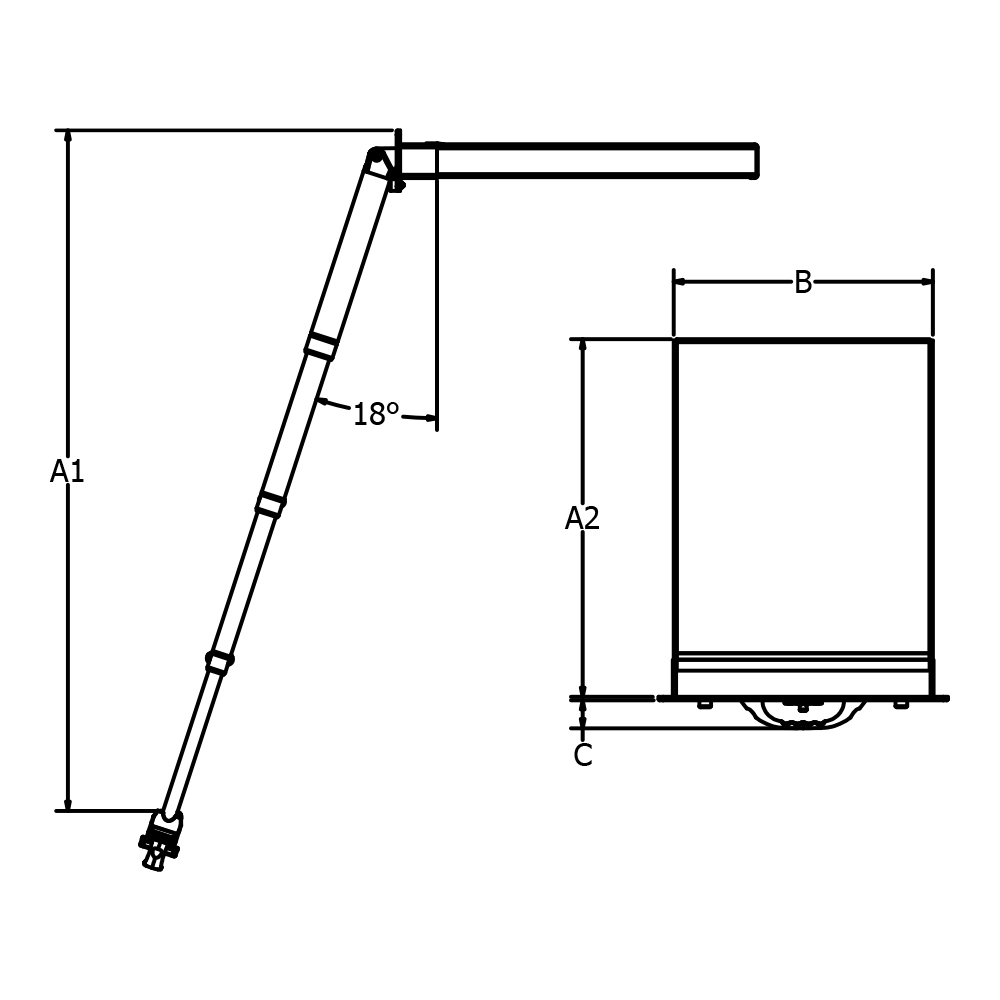Stainless Steel Mailbox Ladder with Handle