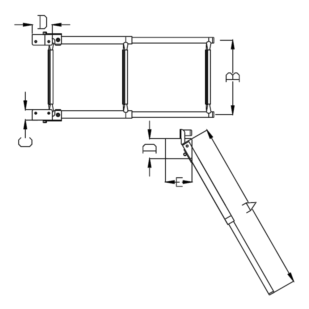Telescoping Folding Transom Ladder