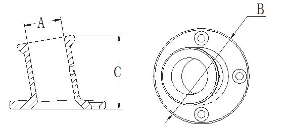 Stainless Flag Pole Socket Top Mount