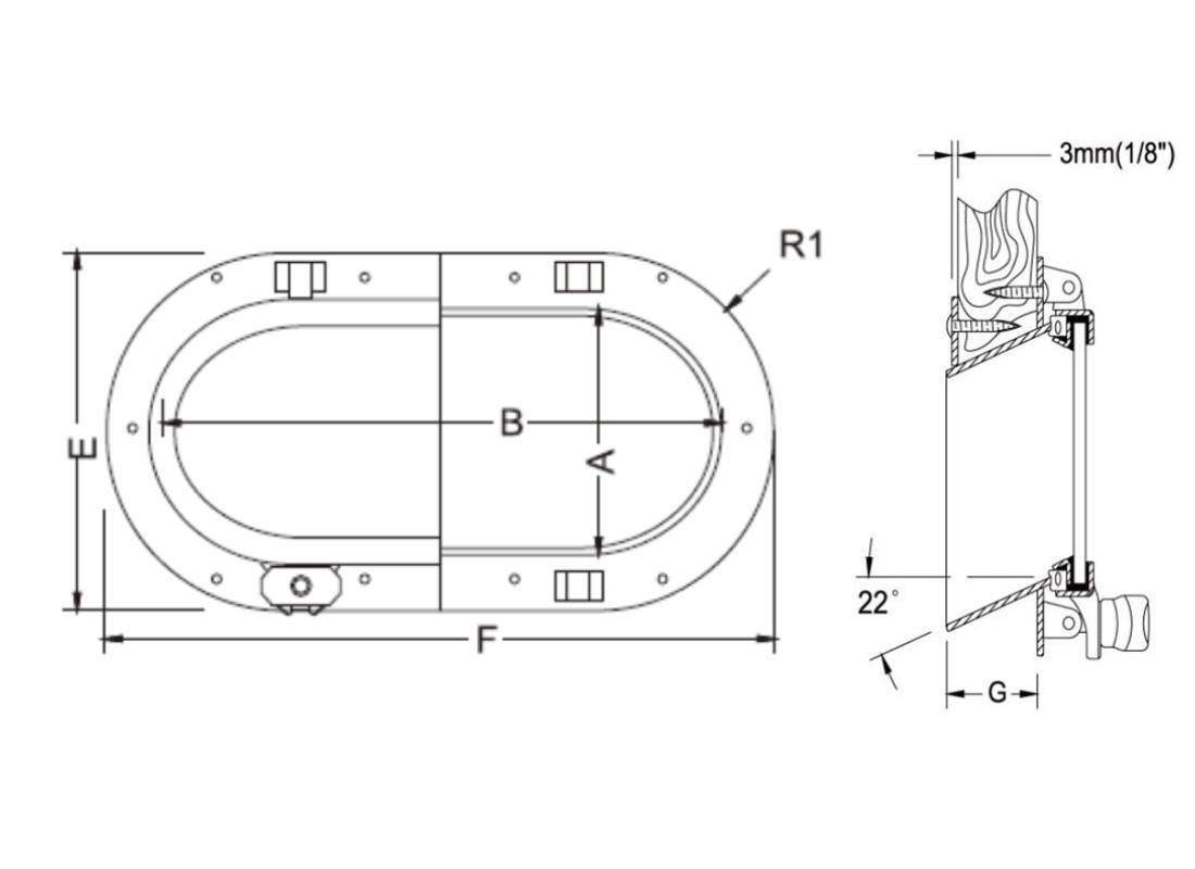 Man Ship Stainless Steel Oval 10