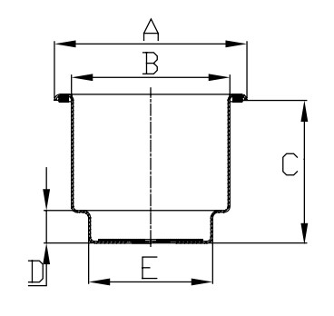 Stainless Steel Recessed Drink Holder, Closed