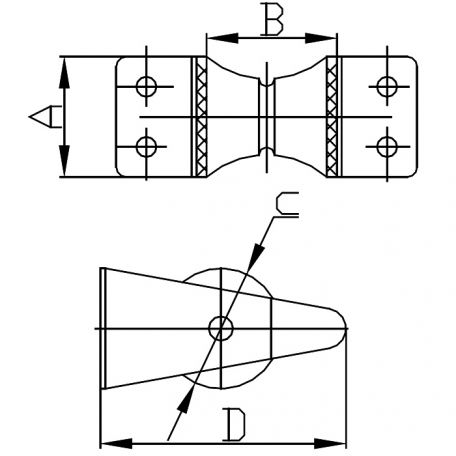 304 Stainless Steel Platform Anchor Rollers