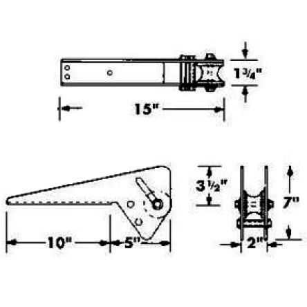 Stainless Bruce/Claw Anchor Roller, 15