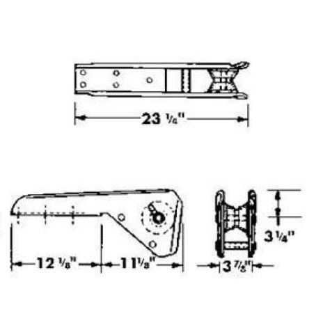 Stainless Bruce/Claw Anchor Roller, 23-1/4