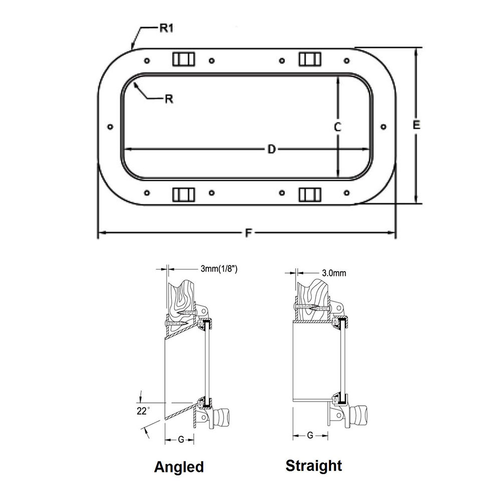 Man Ship Stainless Rectangular 6