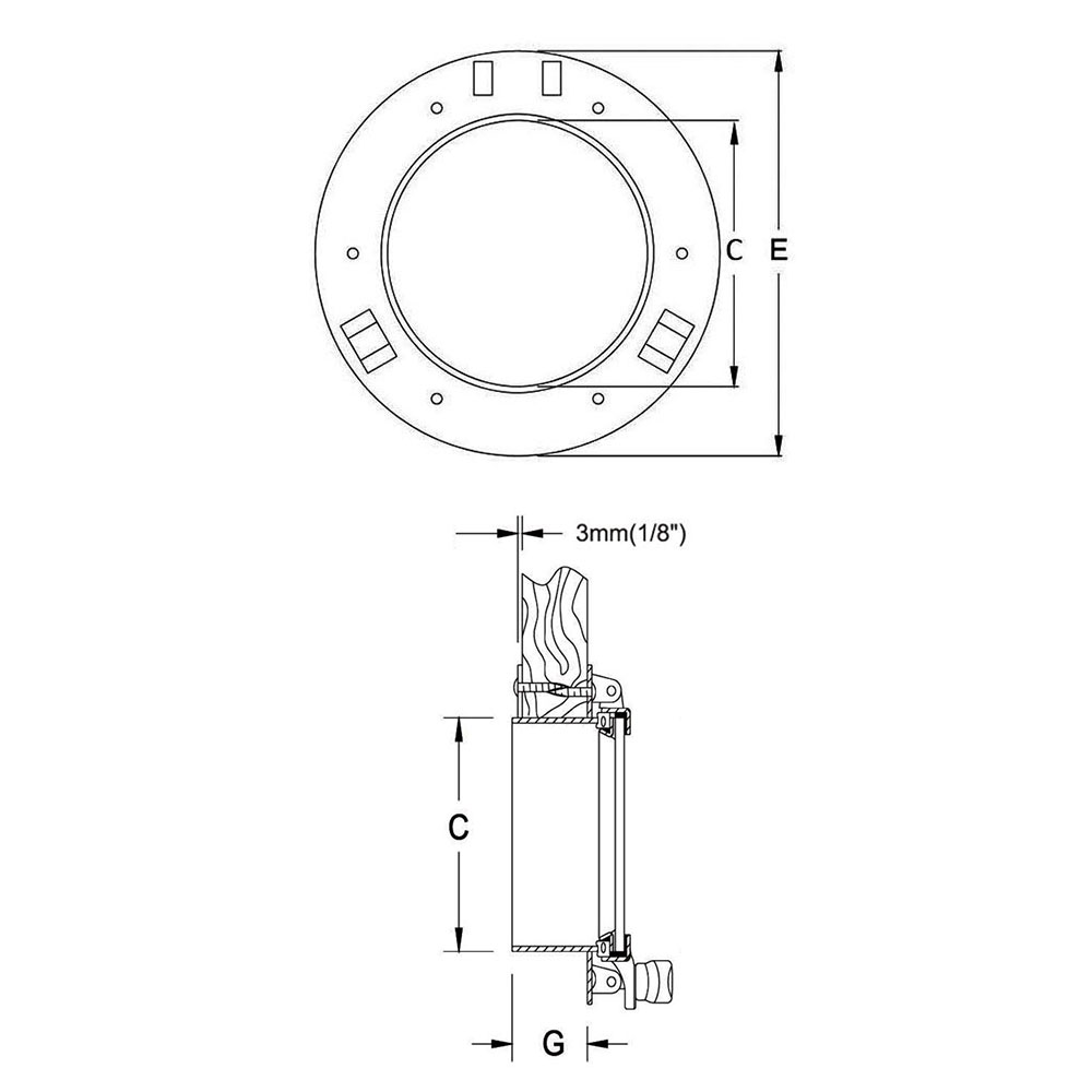 Stainless LSR Round Portlight, 6