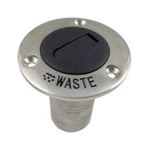 Stainless Waste Deck Fill with Black Nylon Cap