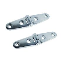 Chrome-Plated Brass Strap Hinges