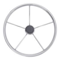Stainless Steel 5-Spoke Destroyer Steering Wheel, 15-1/2" 10 Degrees