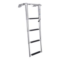 Stainless Steel Fold Out with Grab Rail Over Platform Telescoping Ladder
