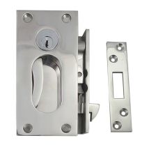 Stainless Steel Sliding Door Lock Set with Key