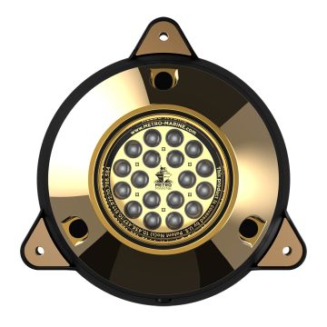 Metro Marine High-Output Surface Mount Underwater Light w/Intelligent Monochromatic LED&#39;s - Green, 45&deg; Beam