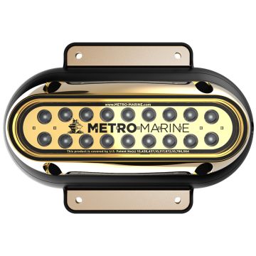 Metro Marine High-Output Elongated Surface Mount Light w/Intelligent Monochromatic LED&#39;s - Aqua, 45&deg; Beam