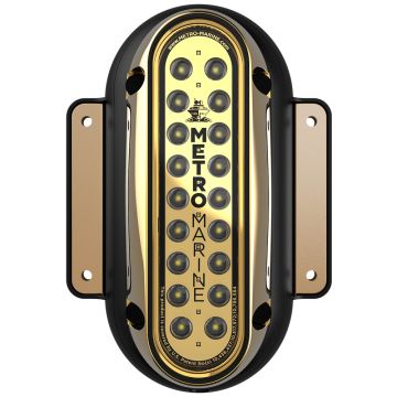 Metro Marine High-Output Vertical Surface Mount Light w/Intelligent Monochromatic LED&#39;s - White, 90&deg; Beam