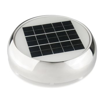 Marinco 3&quot; Day/Night Solar Vent - Stainless Steel
